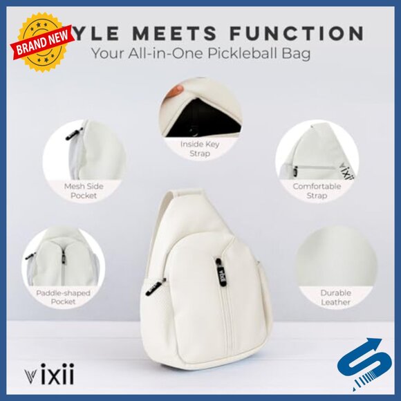 Unisex Pickleball Sling Bag with Paddle Pocket, Adjustable Strap, Lightweight main image 6